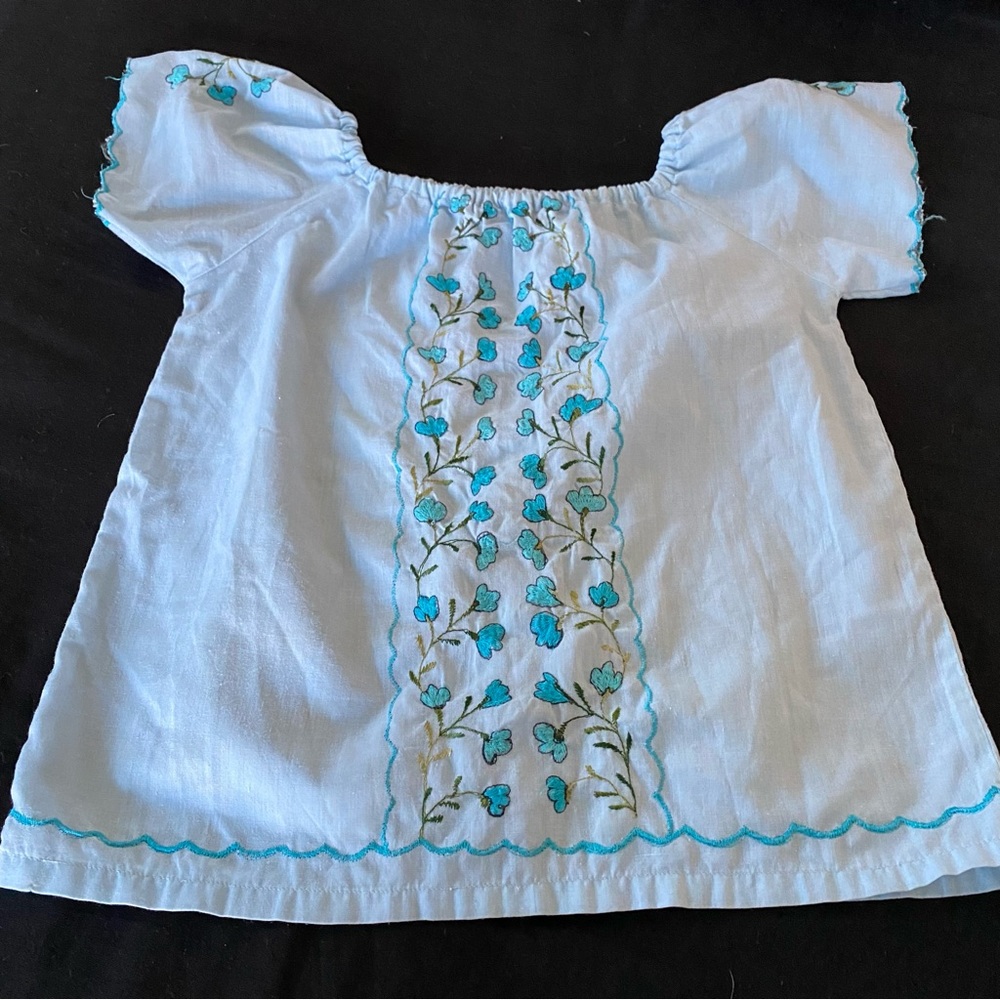 Vintage 70s Mexico Embroidered Top - Picture 7 of 7